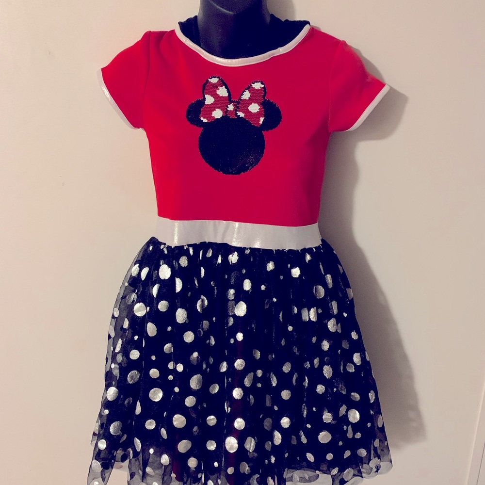 Disney Minnie Mouse Dress with hooded ears
large 10-12